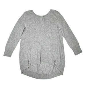 Oats 100% Cashmere Sweater Sz.S Gray Lightweight Hi-Low Minimalist Quiet Luxury
